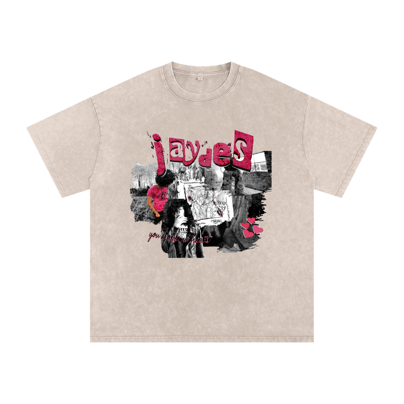 Snow Washed Oversized Cotton T-Shirt