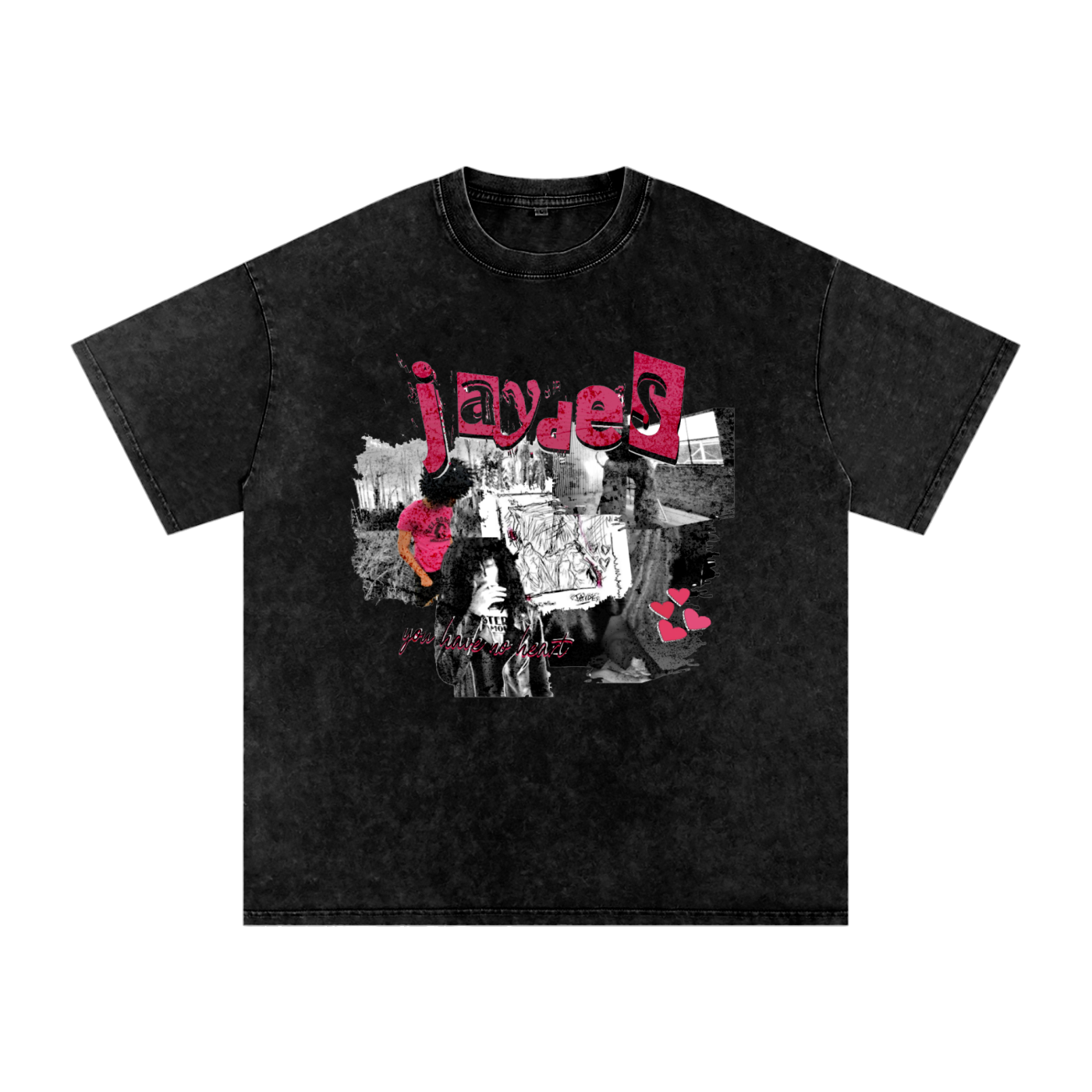 Snow Washed Oversized Cotton T-Shirt